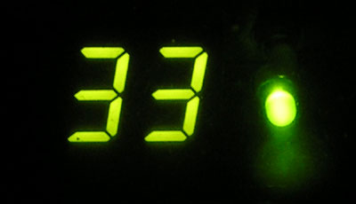 That's 33 degrees Celcius of course, not Fahrenheit.